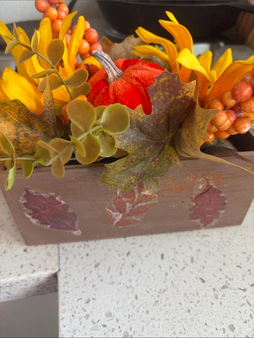 Faux Sunflower and Pumpkin Fall Centerpiece - Yellow & Orange New
